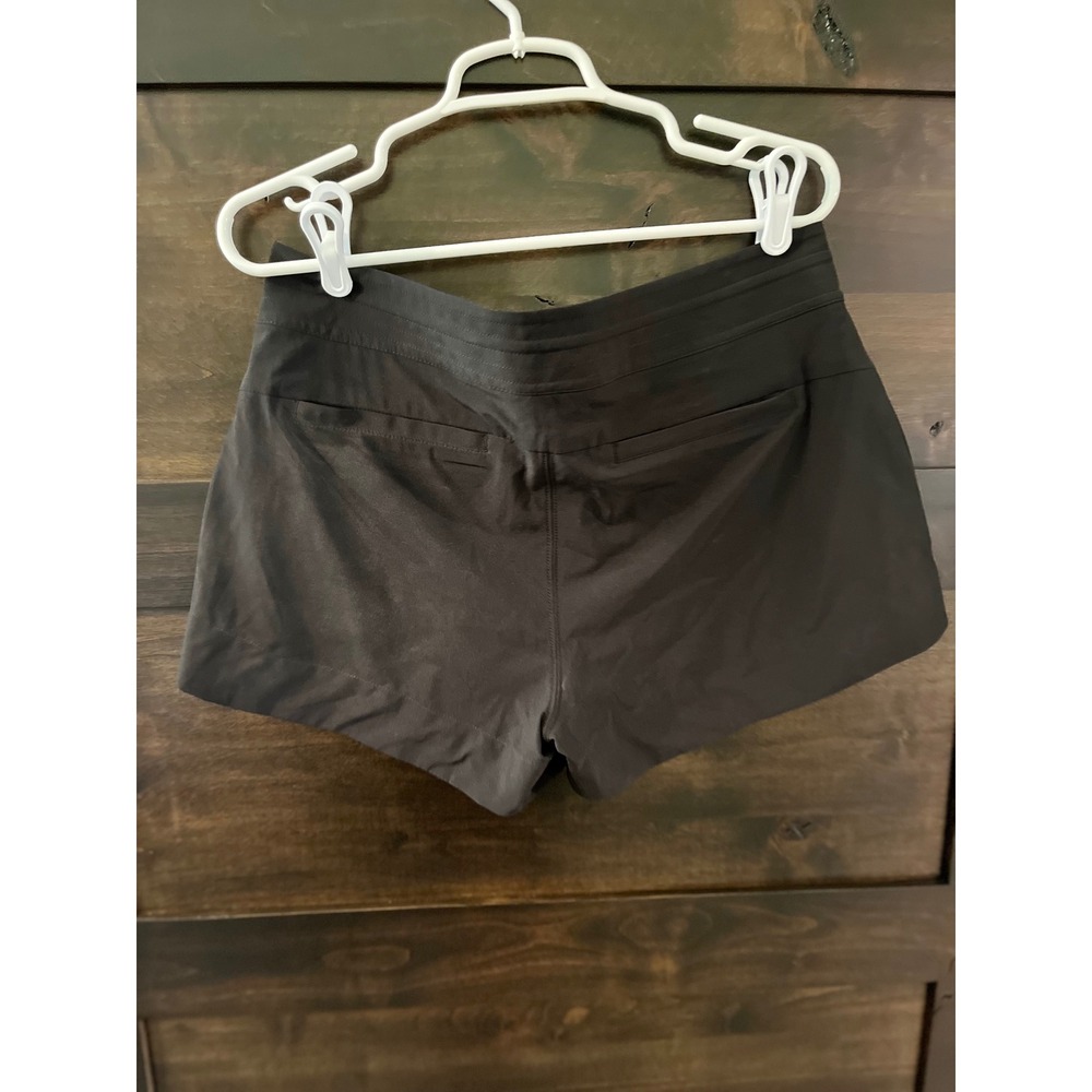 Athleta Black Trekkie Hiking Shorts Womens Size 10 Zipper Pockets Stretch - Picture 3 of 5